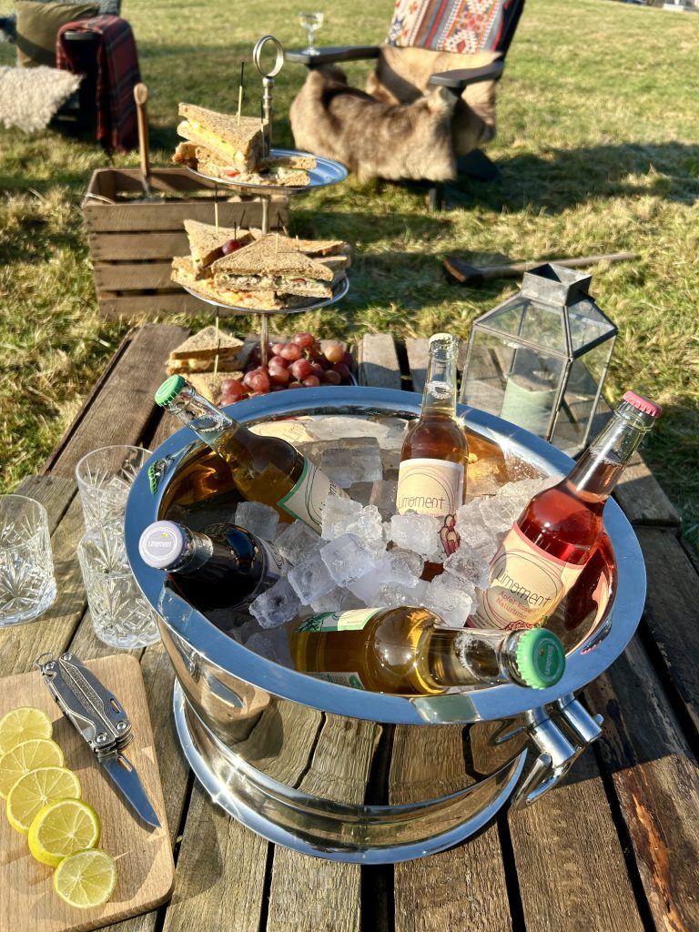 Corporate events & conferences: Drink coolers with wine and sparkling wine, Hof Bissee
