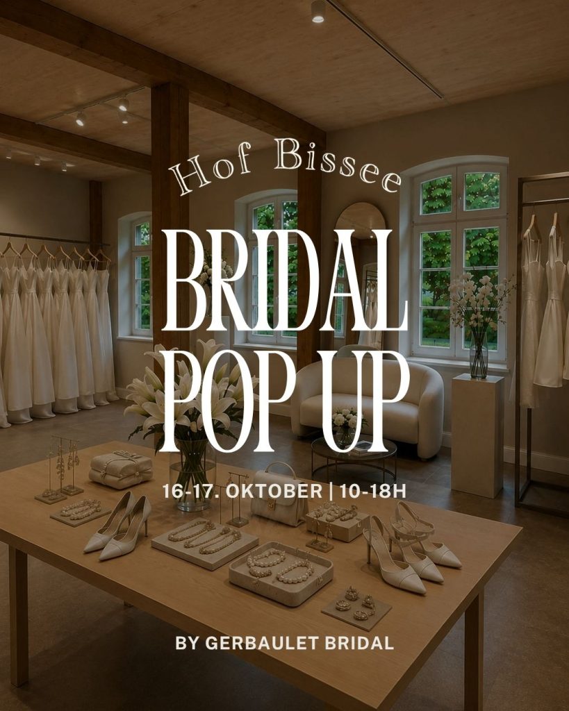 Wedding Pop-Up: Bridal Pop-Up poster at Hof Bissee, 16–17 October, 10:00–18:00, Hof Bissee