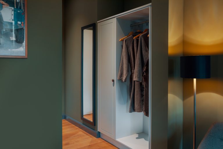 Room No.7: Wardrobe with bathrobes, Hof Bissee